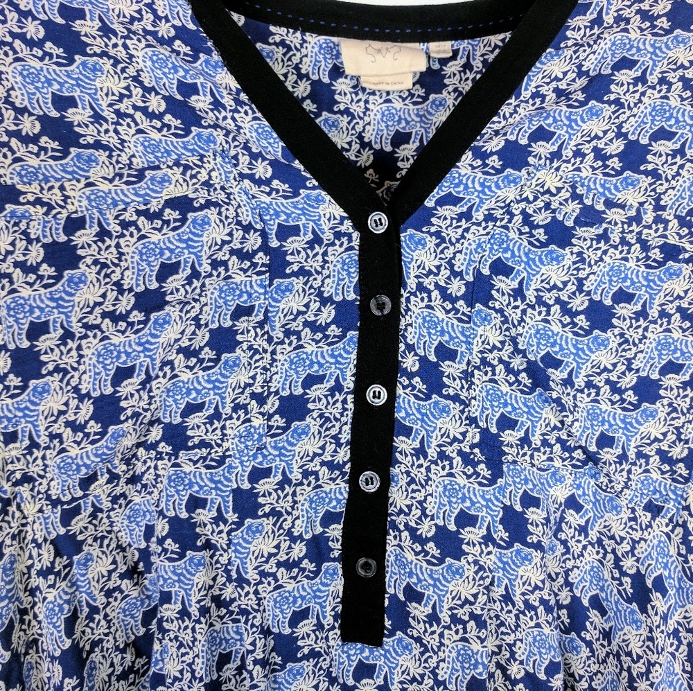 Anthropologie | Tiger print popover 10 - Picture 6 of 8